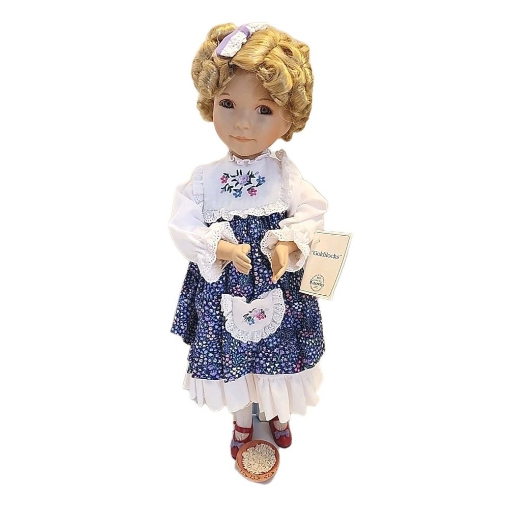 1989 14” Knowles Dianna Effner Porcelain Doll Goldilocks Fairytales  New In Box